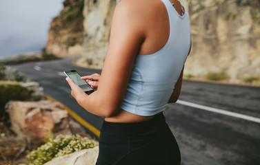 Fitness tracking route of running