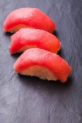 Maguro sushi with tuna