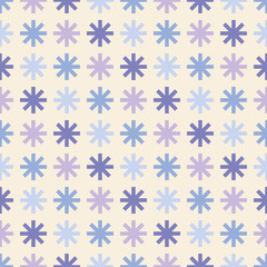 Decorative Christmas seamless background with snowflakes. Print. Repeating background. Cloth design, wallpaper.