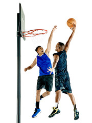 Fototapeta premium basketball players men Isolated 