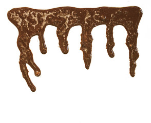 drops of mud sprayed a white background