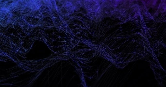 Futuristic Wave of Geometric Line Abstract Background - Creative Design Element