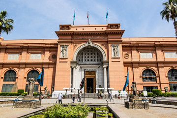 Obraz premium The building of the National Egyptian Museum in Cairo .Egypt.