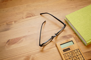 Book, Notebook, Documents on working desk in the office