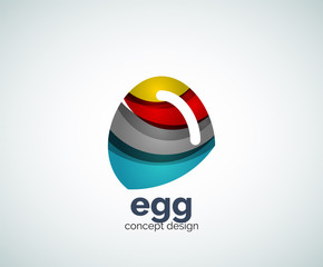 Vector egg logo template