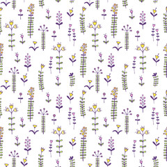 Beautiful floral ornament, Vector seamless pattern.
