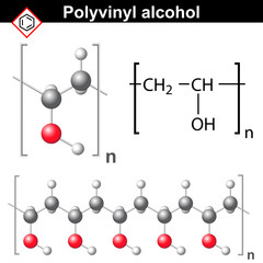 Polyvinyl alcohol polymer chemical structure