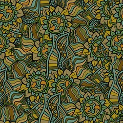 Seamless floral pattern fall season