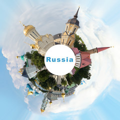 Russian landmarks collage