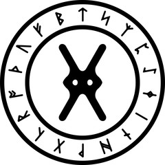 gar ancient rune. vector illustration