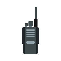 Portable radio transceiver icon in flat style on a white background vector illustration