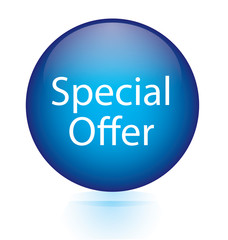Special offer blue button 
