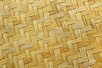 close up of old basketry bamboo texture