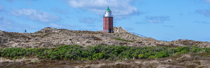 Fototapeta na wymiar Panorama Sylt Leuchtturm von Kampen