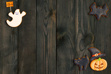 Halloween homemade gingerbread cookies