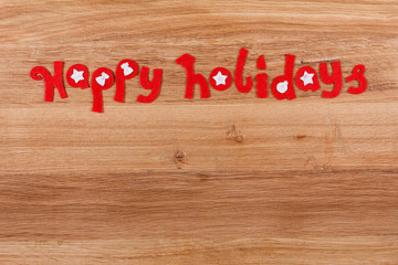 Christmas text Happy Holidays