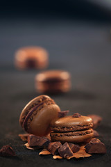 macaron au chocolat