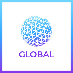 Triangle Pixel Global Media Logo Template