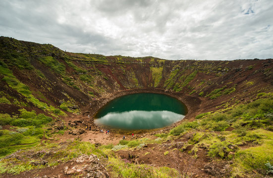 Kerid, Volcanic crater, south Iceland