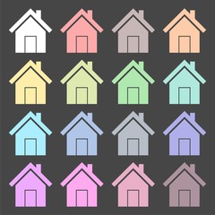 Fototapeta premium Houses icons set