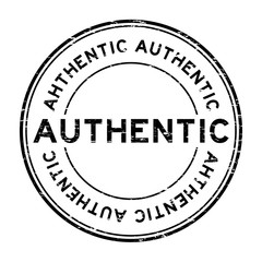 Grunge black authentic rubber stamp