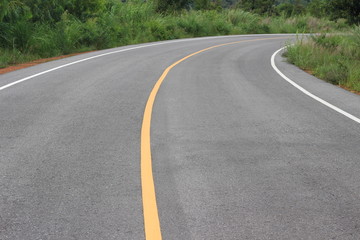 Asphalt texture with road markings background