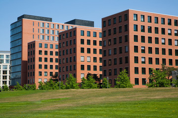 Modern office buildings