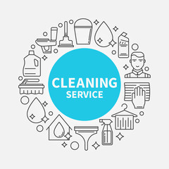Fototapeta premium Cleaning service template