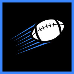 American football label. Rugby logotype emblem