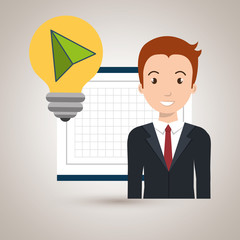 man board tools app vector illustration eps 10