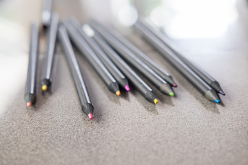 Colour pencils, background concept