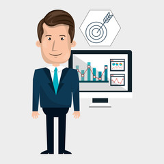 man screen icon vector illustration eps 10