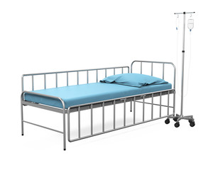 Hospital Bed Isolated