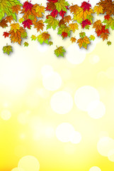Naklejka na ściany i meble your design with autumn leaves