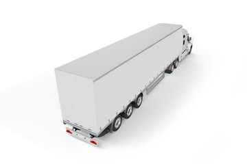 Big Truck Trailer - on white background