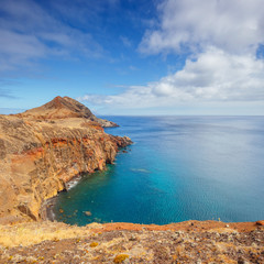 Fototapeta na wymiar cliffs at Ponta de Sao Lourenco, Madeira, Portugal