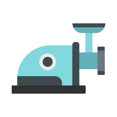 Electric grinder icon in flat style isolated on white background. Home appliances symbol vector illustration