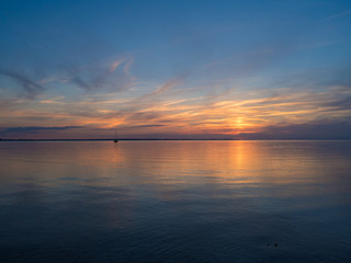 Sonnenuntergang an der Steilküste auf Insel Poel, Mecklenburg-Vorpommern