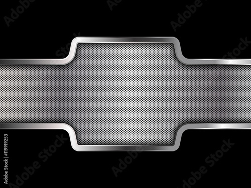 "Silver and black metal background. Abstract vector illustration" Stock