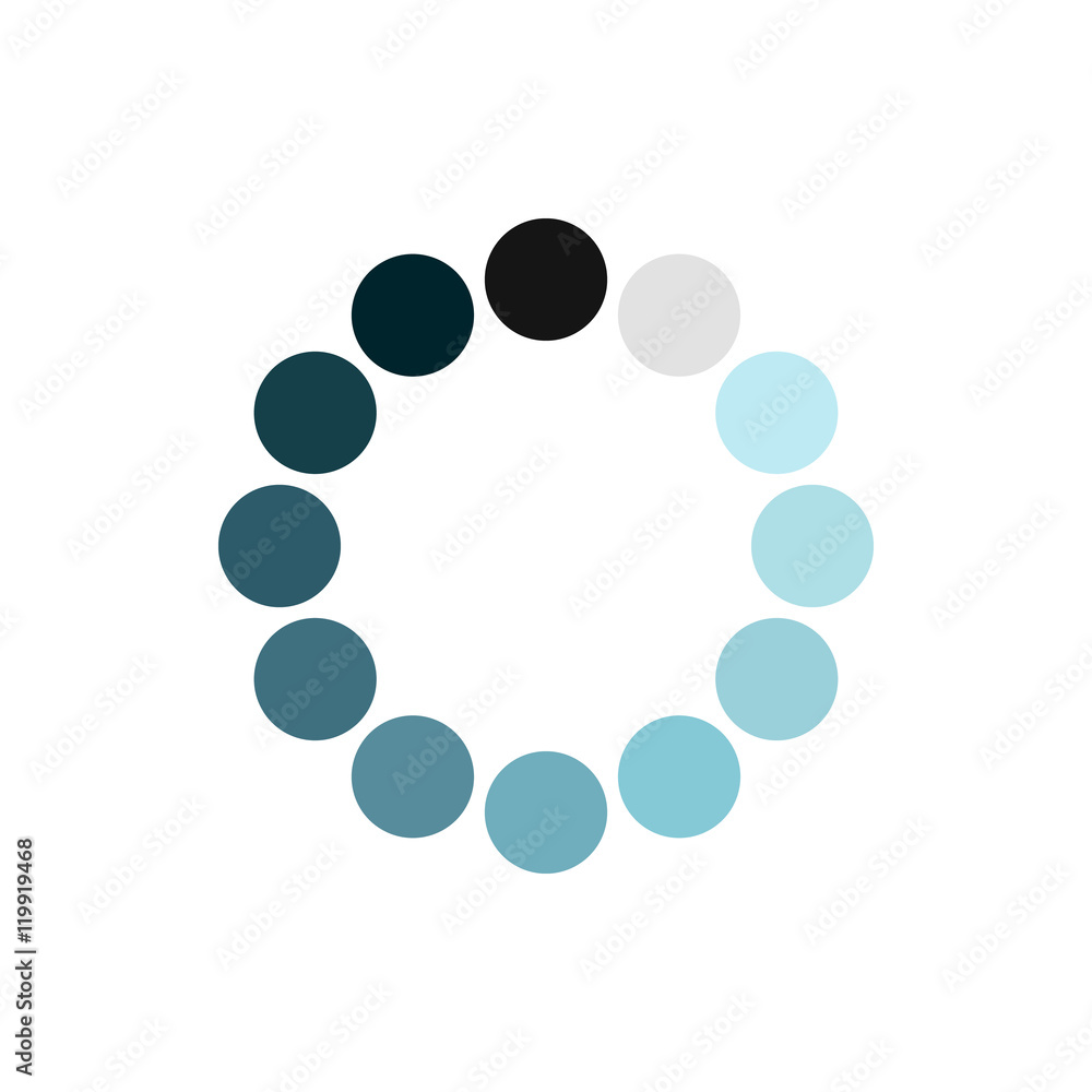 Aufkleber sign expectations page load icon in flat style isolated on white background. loading symbol vector i
