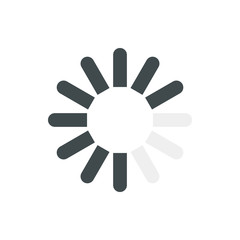 Sign download icon in flat style isolated on white background. Loading symbol vector illustration