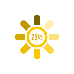 Sign 23 load icon in flat style isolated on white background. Loading symbol vector illustration