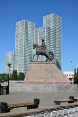 Naklejka premium View in Astana, capital of Kazakhstan