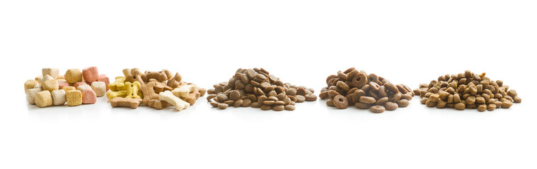 Different dog foods.