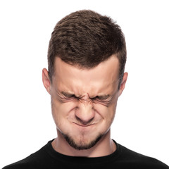 Fototapeta premium Stressful young man.