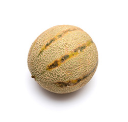 Cantaloupe melon on a white background