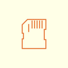 memory card line icon