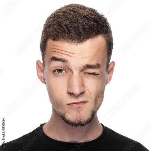 "Man with his eyes crossed." Stock photo and royaltyfree images on