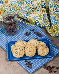 Fresh baked chocolate chip cookies