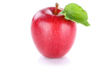 Apfel Frucht frisch Obst rot Freisteller freigestellt isoliert